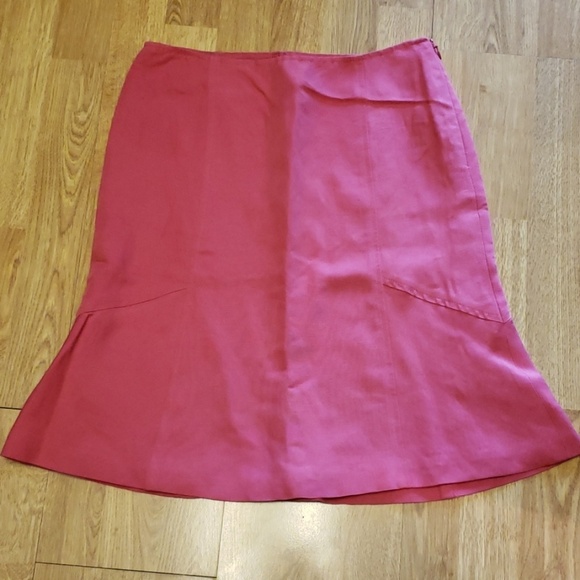 Ann Taylor Dresses & Skirts - Salmon pink linen blend career skirt 2P